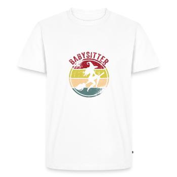 Baby-sitter - T-shirt Premium bio Homme - blanc - Devant - Nico (187cm)