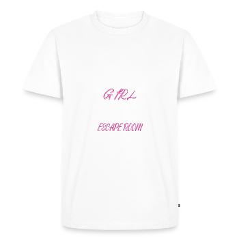 Escape Room - Men's Premium Organic T-Shirt - white - Front - Nico (187cm)