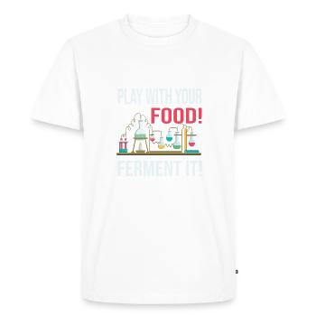 Fermentation - Men's Premium Organic T-Shirt - white - Front - Nico (187cm)