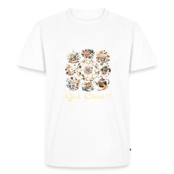 Chai - Men's Premium Organic T-Shirt - white - Front - Nico (187cm)
