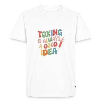 Beautician - Men's Premium Organic T-Shirt - white - Front - Nico (187cm)
