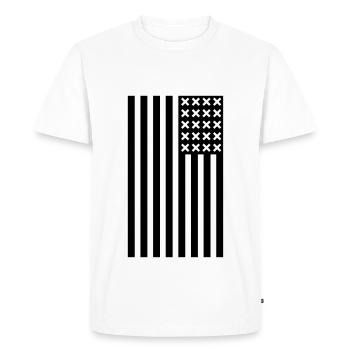Drapeau de l'Amérique - T-shirt Premium bio Homme - blanc - Devant - Nico (187cm)