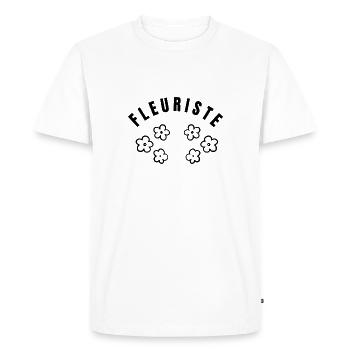 Collection Fleuriste - Profession - T-shirt Premium bio Homme - blanc - Devant - Nico (187cm)