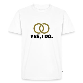 Yes I do - T-shirt Premium bio Homme - blanc - Devant - Nico (187cm)