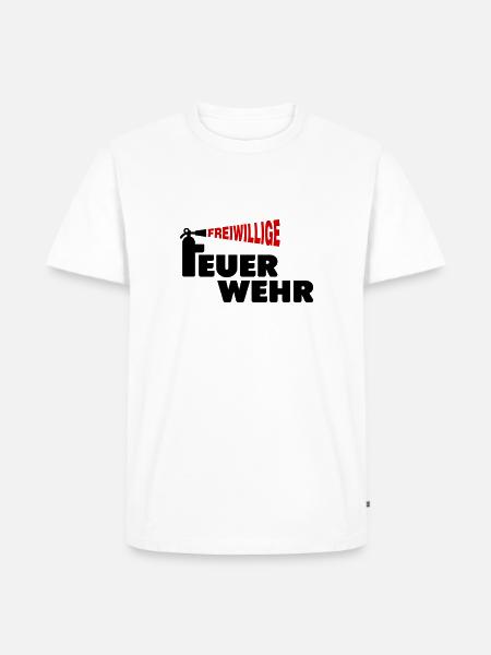 Freiwillige Feuerwehr - Männer Premium Bio T-Shirt - Weiß
