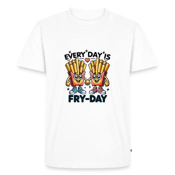 Every day is French fries in love French fries - Men's Premium Organic T-Shirt - white - Front - Nico (187cm)