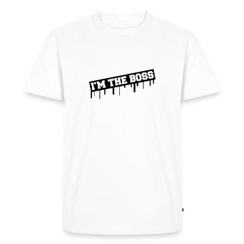 I'm The Boss Graffiti - T-shirt Premium bio Homme - blanc - Devant - Nico (187cm)
