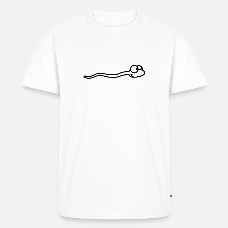 comic_sperm_2c - Men's Premium Organic T-Shirt - white