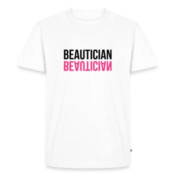 Esthéticienne / Esthétique / Beauté / Esthétique - T-shirt Premium bio Homme - blanc - Devant - Nico (187cm)