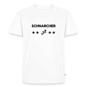 Ronfler / Ronfleur / Ronfleuse / Ronflement - T-shirt Premium bio Homme - blanc - Devant - Nico (187cm)