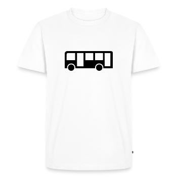 Bus - Men's Premium Organic T-Shirt - white - Front - Nico (187cm)