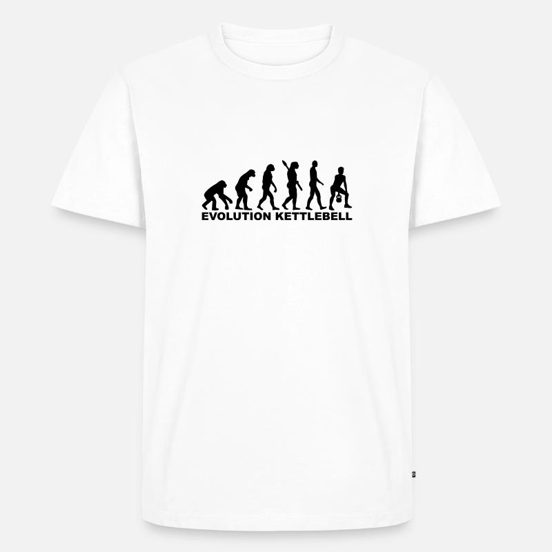 Evolution Kettlebell - T-shirt Premium bio Homme - blanc