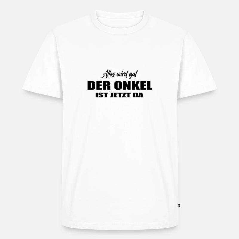 Onkel - Männer Premium Bio T-Shirt - Weiß