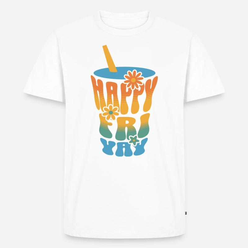 Humor Friday Lehrer-Wochenende - Männer Premium Bio T-Shirt - Weiß