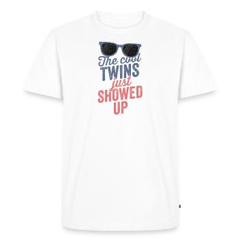 Twins School TShirt Funny Cool Kids Showed Up - Men's Premium Organic T-Shirt - white - Front - Nico (187cm)