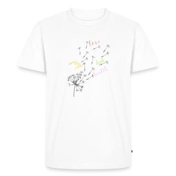 Fleurs pupillaires Désirs - T-shirt Premium bio Homme - blanc - Devant - Nico (187cm)
