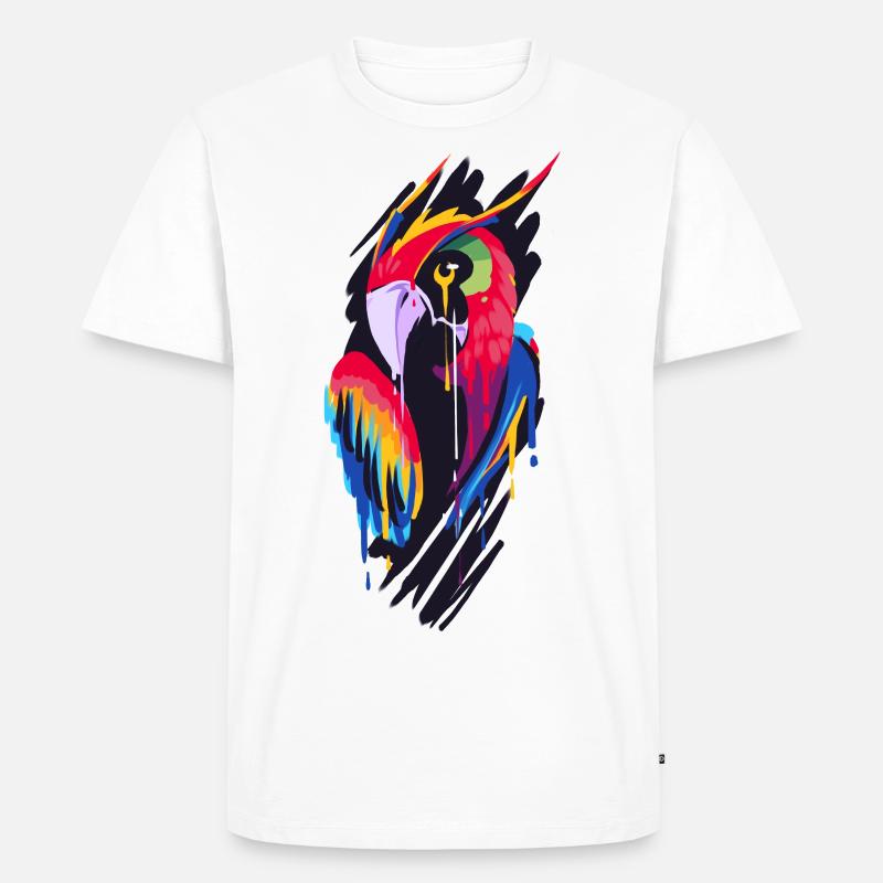 Papagei - Männer Premium Bio T-Shirt - Weiß