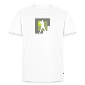 Baseball Baseball Bats Baseballer Batting - T-shirt Premium bio Homme - blanc - Devant - Nico (187cm)