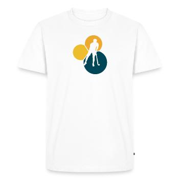 Hockey en salle - T-shirt Premium bio Homme - blanc - Devant - Nico (187cm)