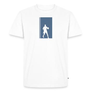 Dribble de basket-ball - T-shirt Premium bio Homme - blanc - Devant - Nico (187cm)
