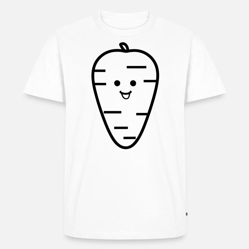 Karotte - Männer Premium Bio T-Shirt - Weiß