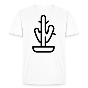Cactus - Men's Premium Organic T-Shirt - white - Front - Nico (187cm)