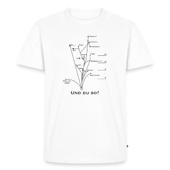 American Football Wide Receiver Passrouten - Männer Premium Bio T-Shirt - Weiß - Vorne - Nico (187cm)