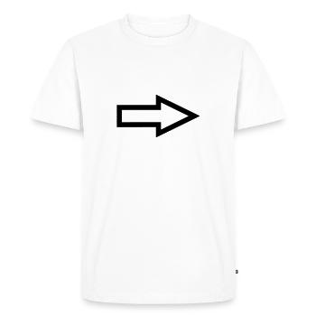 Arrow - Men's Premium Organic T-Shirt - white - Front - Nico (187cm)