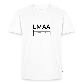 syringe lmaa - Men's Premium Organic T-Shirt - white - Front - Nico (187cm)