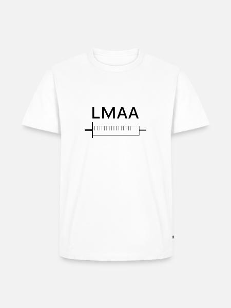 syringe lmaa - Men's Premium Organic T-Shirt - white