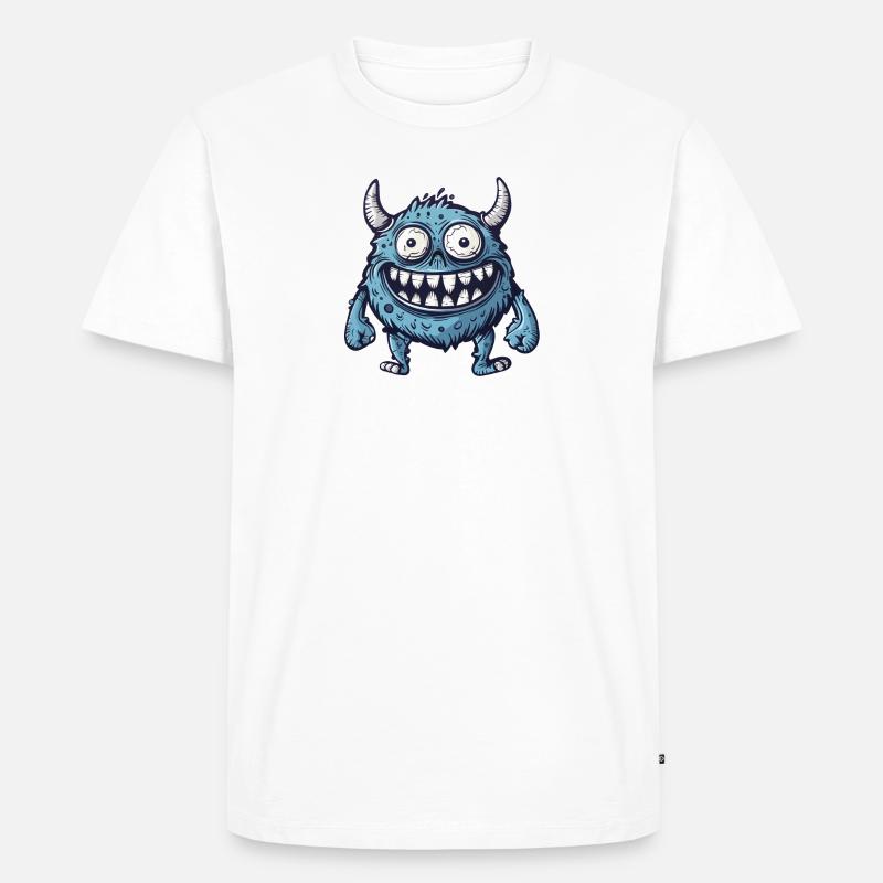 Lustige Creature - Männer Premium Bio T-Shirt - Weiß