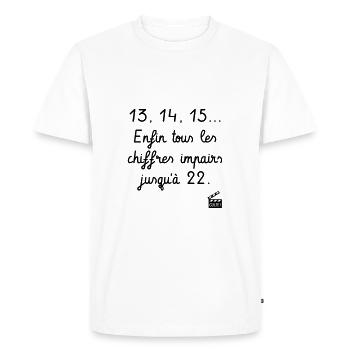 Kaameløtt - Réplique Culte - Citation Perceval - T-shirt Premium bio Homme - blanc - Devant - Nico (187cm)