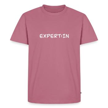 Expert:in - Männer Premium Bio T-Shirt - Mauve - Vorne - Nico (187cm)