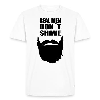 barbe moustache drôle dire drôle dictons - T-shirt Premium bio Homme - blanc - Devant - Nico (187cm)