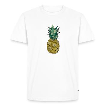 Ananas - T-shirt Premium bio Homme - blanc - Devant - Nico (187cm)