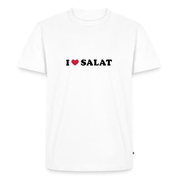 J'aime salade - T-shirt Premium bio Homme - blanc - Devant - Nico (187cm)