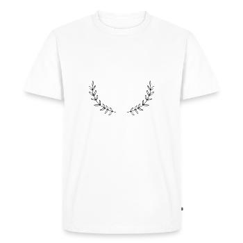 Flowers, Nature, Hearts, Love, Baby - T-shirt Premium bio Homme - blanc - Devant - Nico (187cm)