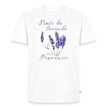 Provence lavande fleur pourpre France plante - T-shirt Premium bio Homme - blanc - Devant - Nico (187cm)