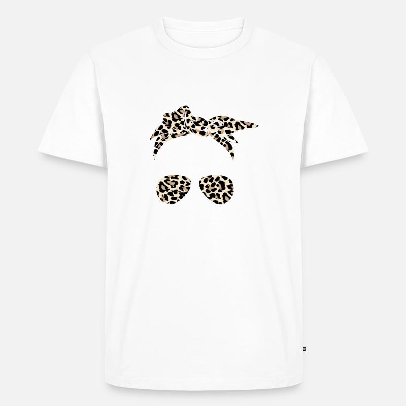 Mama Unordentlicher Dutt Leopard - Männer Premium Bio T-Shirt - undefined