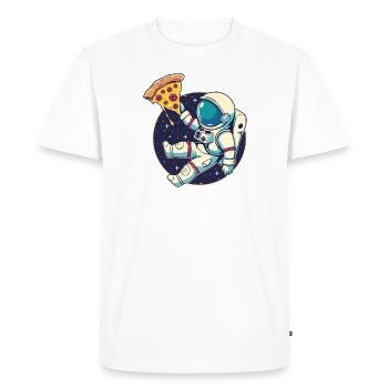 Pizza Astronaute - T-shirt Premium bio Homme - blanc - Devant - Nico (187cm)