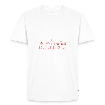 Mannheim, ma ville sur le Rhin et le Neckar - T-shirt Premium bio Homme - blanc - Devant - Nico (187cm)