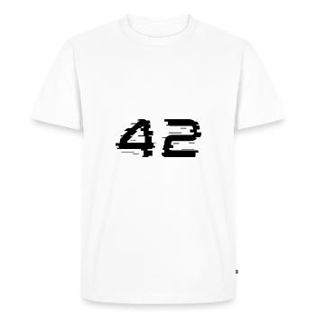 42 - T-shirt Premium bio Homme - blanc - Devant - Nico (187cm)