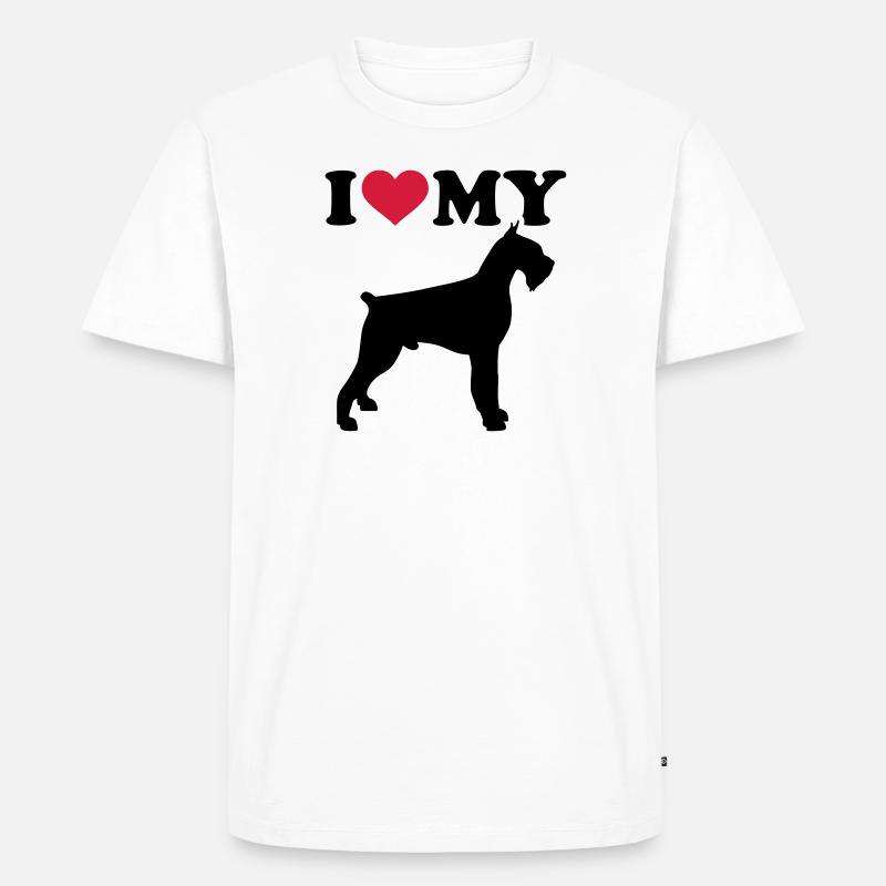 Riesenschnauzer - Männer Premium Bio T-Shirt - Weiß