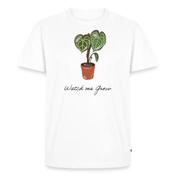 Watch me Grow - Men's Premium Organic T-Shirt - white - Front - Nico (187cm)