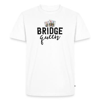 Chemise de pont drôle pour les femmes Bridge Queen Player - T-shirt Premium bio Homme - blanc - Devant - Nico (187cm)