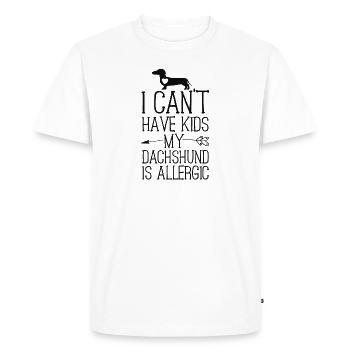 Teckel maman cadeau drôle chien maman chemises ne peut pas - T-shirt Premium bio Homme - blanc - Devant - Nico (187cm)