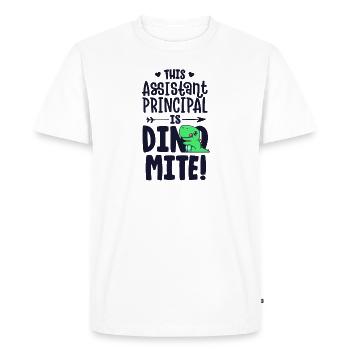 Ce directeur adjoint est un enseignant de dynamite - T-shirt Premium bio Homme - blanc - Devant - Nico (187cm)