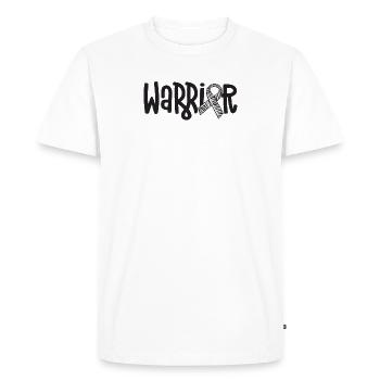 Warrior Rare Disease Awareness Zebra Ruban EDS - T-shirt Premium bio Homme - blanc - Devant - Nico (187cm)