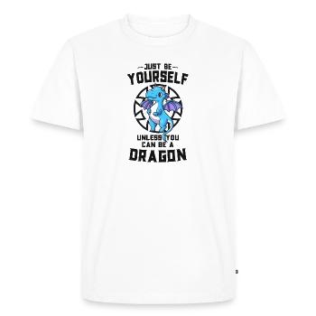 Soyez toujours vous-même à moins que vous ne puissiez être un dragon - T-shirt Premium bio Homme - blanc - Devant - Nico (187cm)