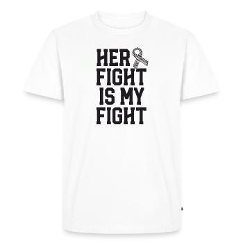 Her Fight Is My Fight Rare Disease Awareness - Men's Premium Organic T-Shirt - white - Front - Nico (187cm)